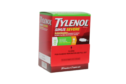Tylenol Sinus Severe 20 packs of 2 Caplets